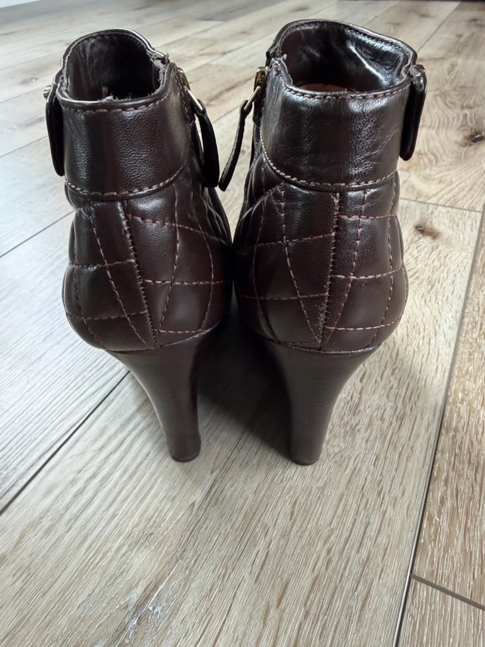 TORY BURCH Leila Quilted Leather Booties Boots